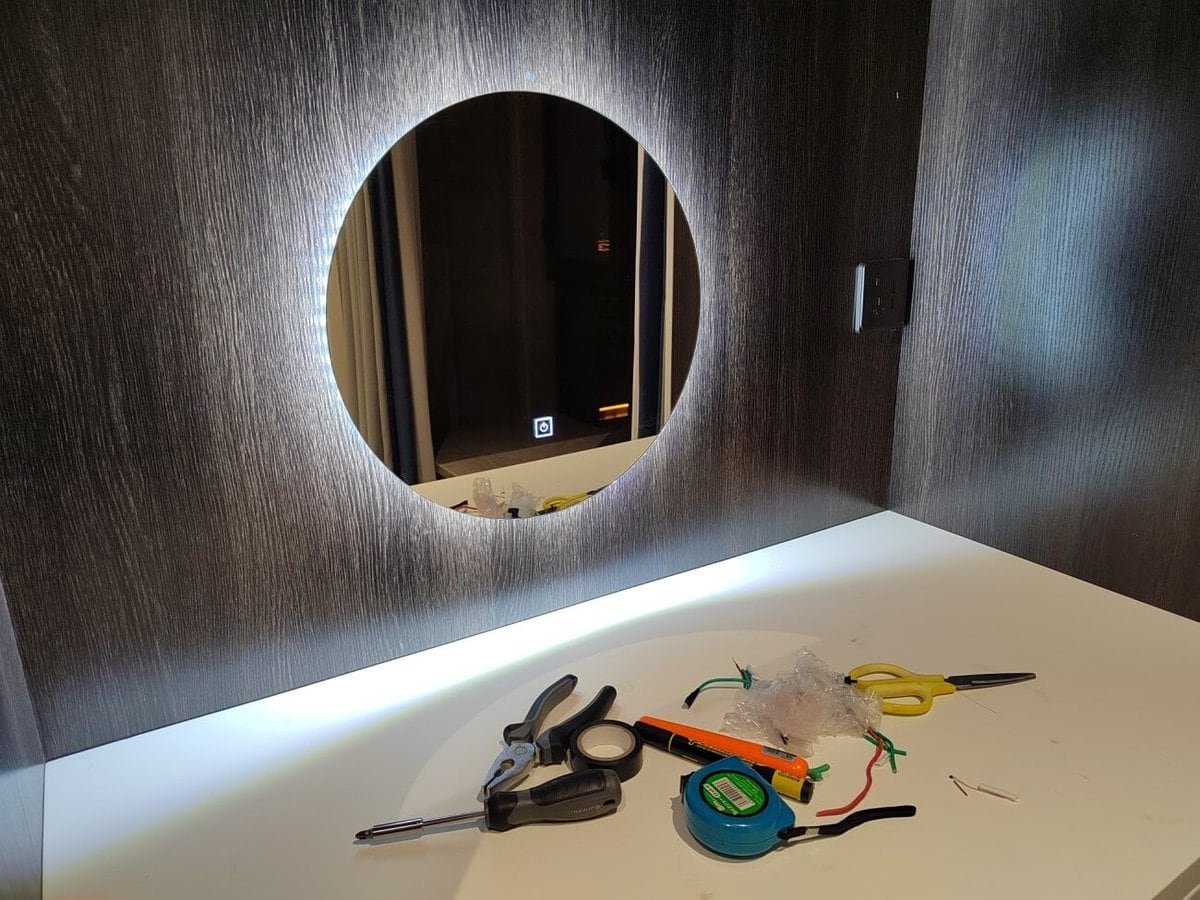 custom backlit mirror