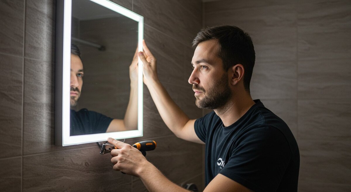 Wall Mirror With LED Lights