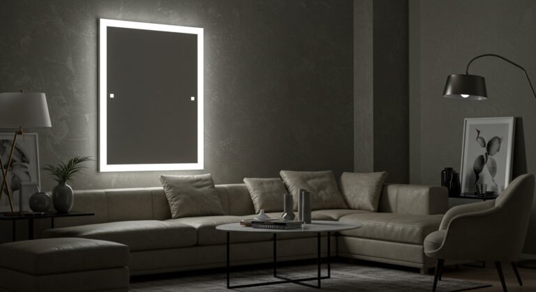 Wall Mounted Lighted Makeup Mirror