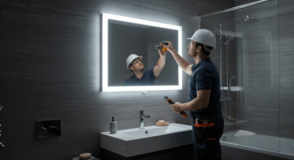 how to hang a mirror without hooks on the back