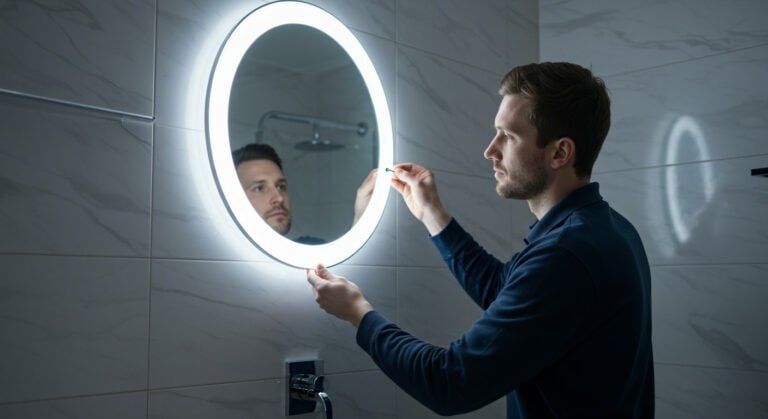 Round Mirror With Lights
