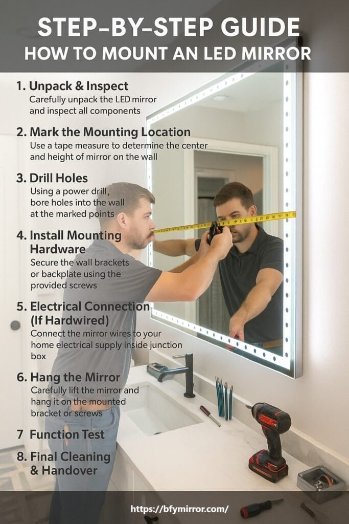 how to mount a mirror