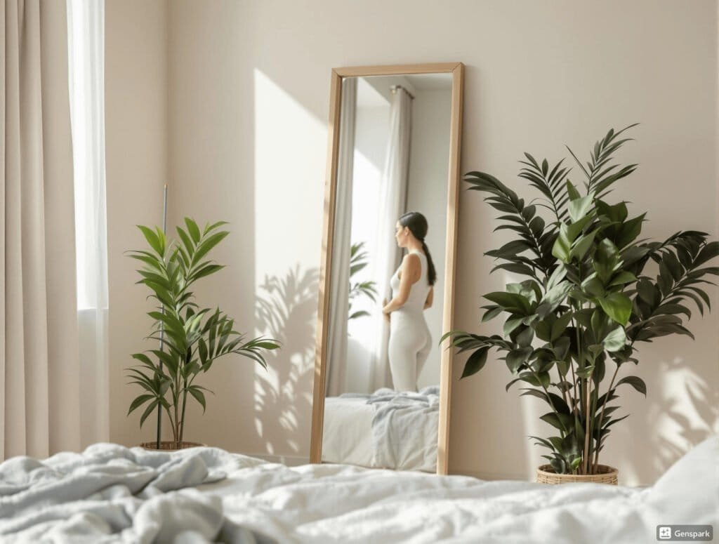 How high to hang full length mirror
