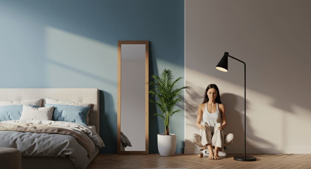 How high to hang full length mirror