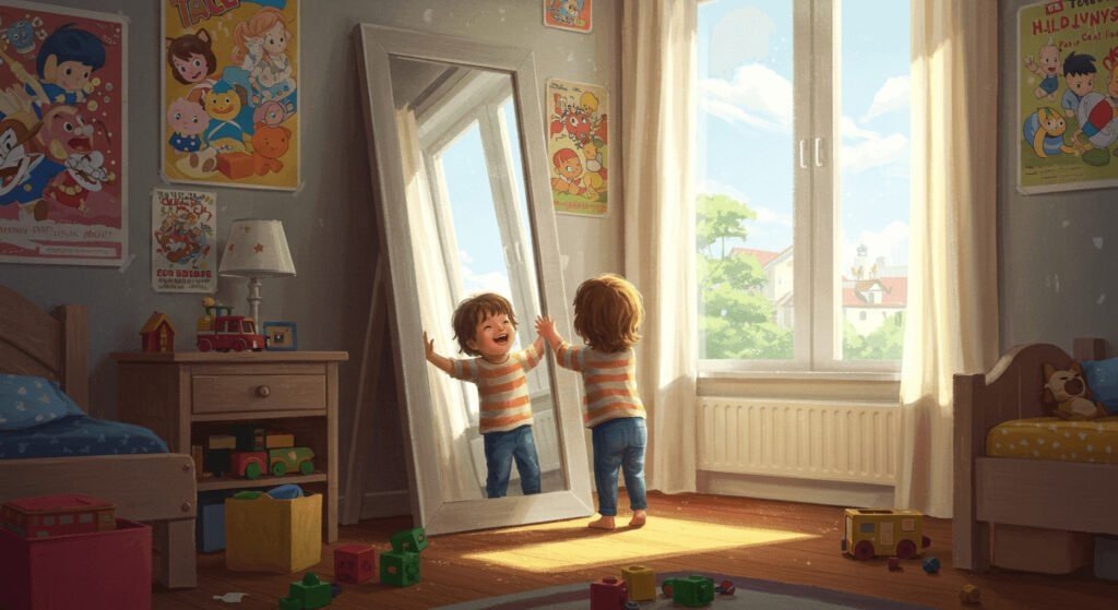How high to hang full length mirror