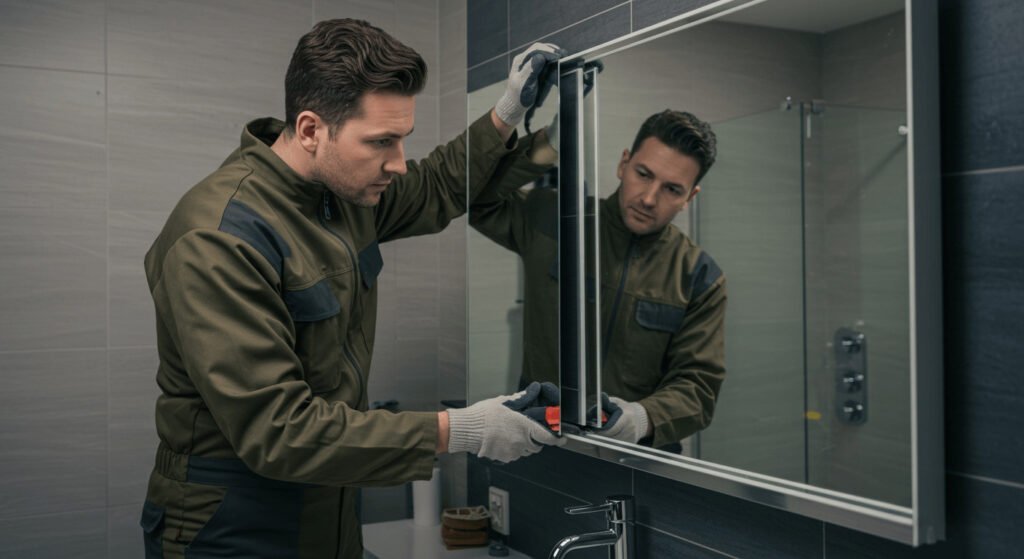 how to remove a bathroom mirror