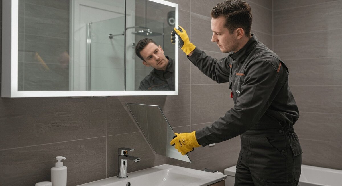 vanity mirror height for 9 ceiling